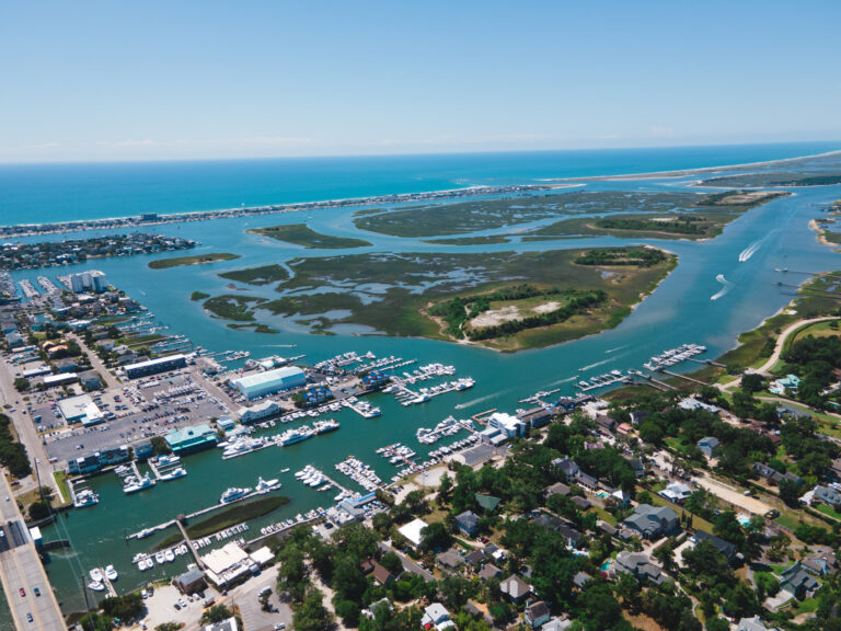 Drone shot of Wrightsville Beach