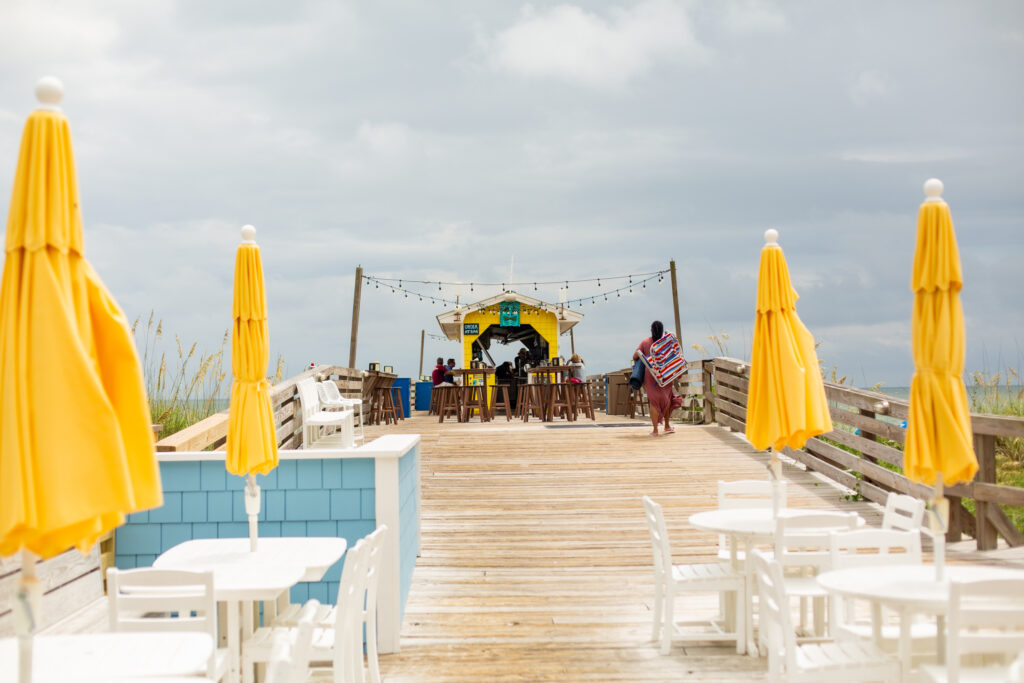 Outdoor seating at Carolina Beach