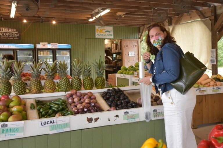 Andrea Arth shopping at Bigger's Market in Wilmington, NC.