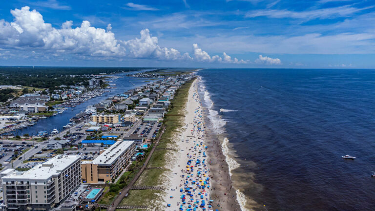 carolina beach music festival drone image