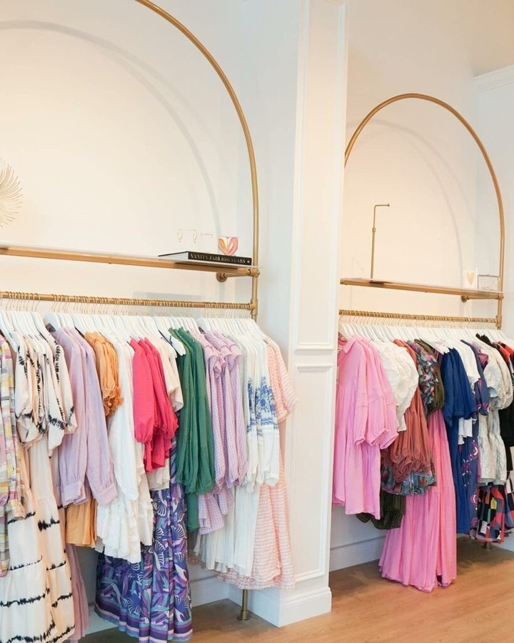 interior picture of shoe section in Monkees of Wilmington, lots of pink colors; one of the 8 boutiques in Wilmington that we love