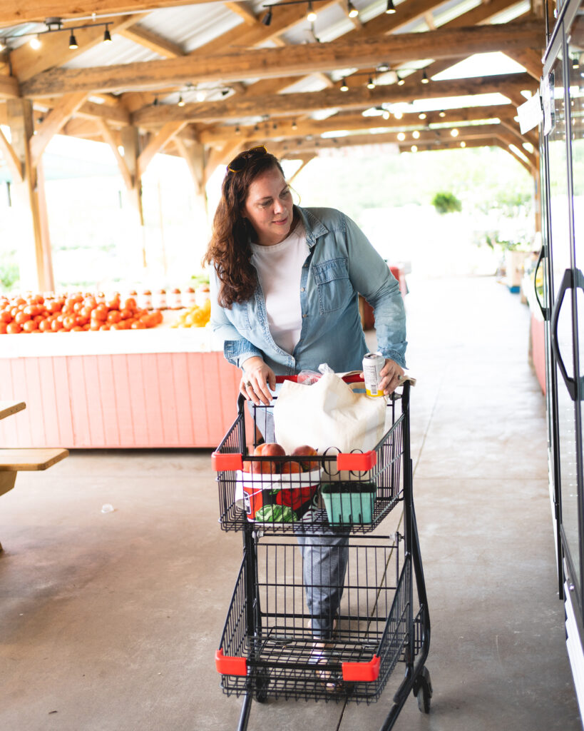 Andrea Arth shopping at Biggers Market Wilmington, NC