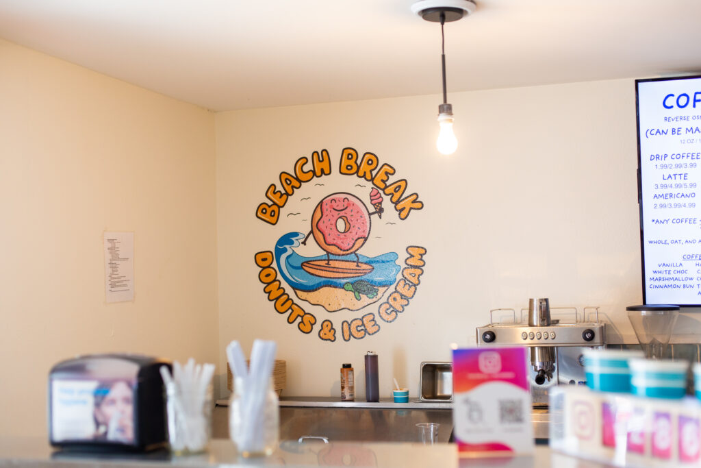 Beach Break interior, a donut shop to visit during Local's Summer in Wilmington