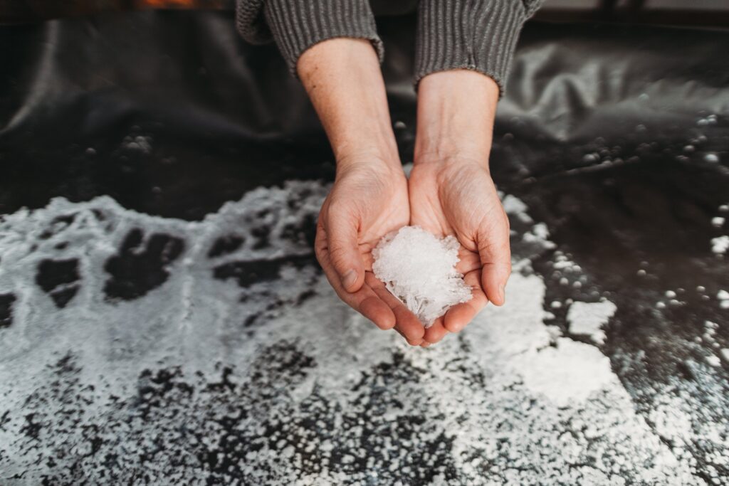 Sea Love Sea Salt being made from evaporated water from Wrightsville Beach side hustles that grew into businesses