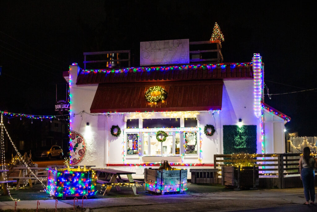 Exterior of Pizzeria Don Luca, winner of Best in Glow for ILM's Battle of the Bulbs