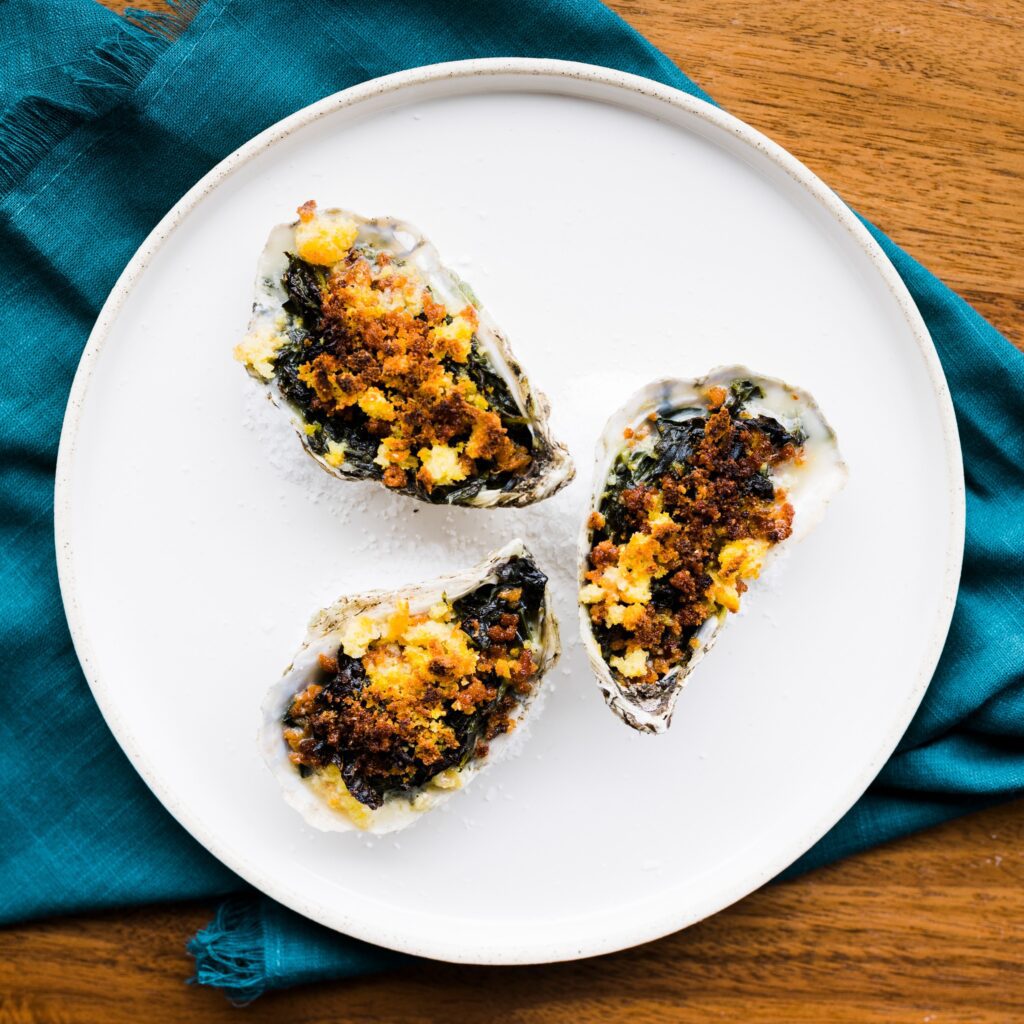 broiled NC oysters from Three10 restaurant