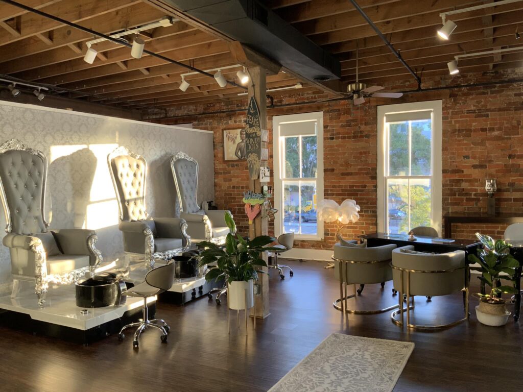 Interior of Wilmington Nail Salon in Downtown Wilmington's The Cotton Exchange