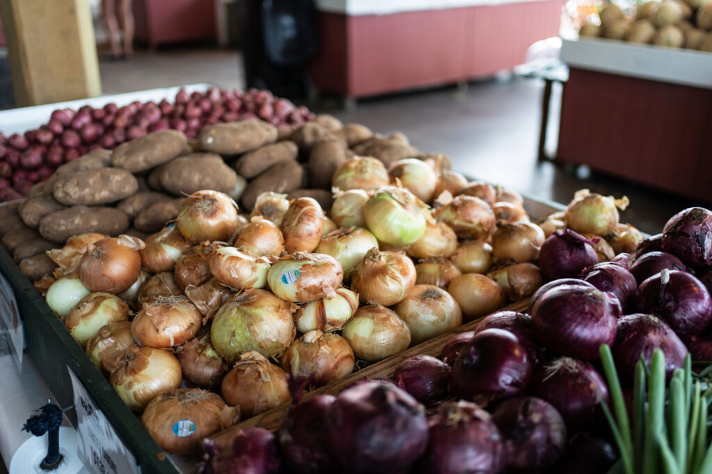 onions and potatoes farmers market
