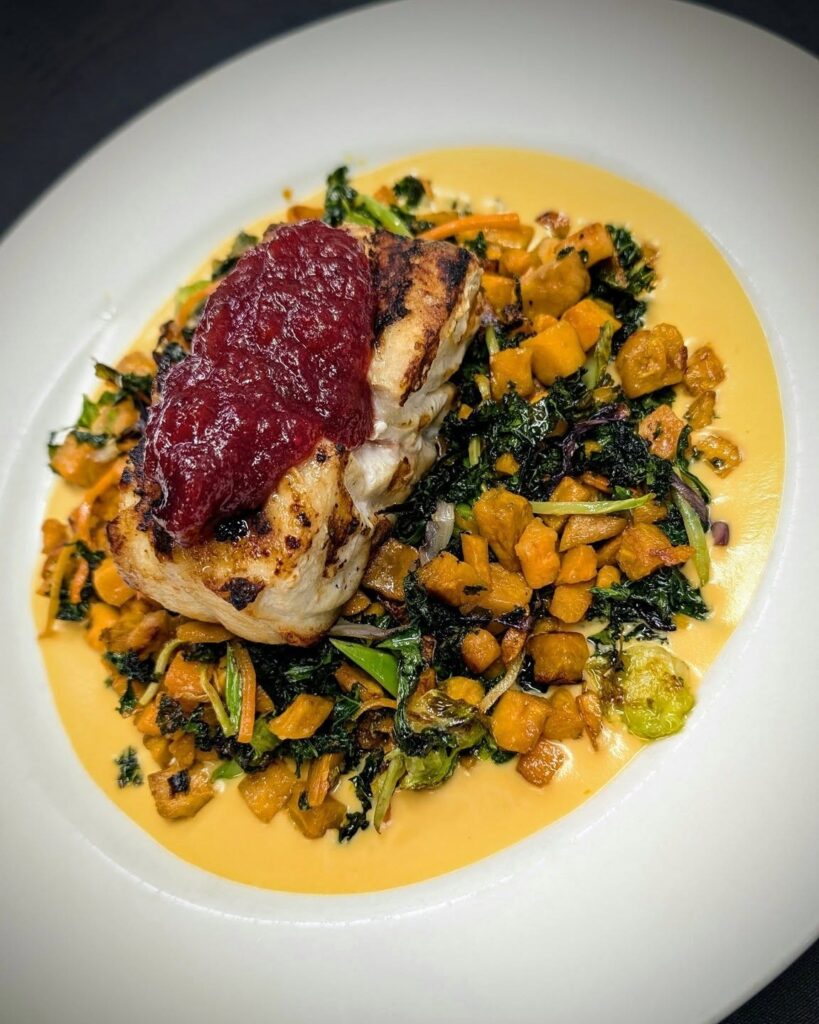 Seasonal meal from Bridge Tender, serving Thanksgiving dinner in ILM