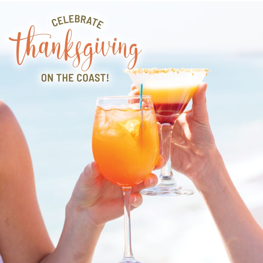 Thanksgiving on the Coast graphic from Oceanic, open for Thanksgiving near Wilmington, NC