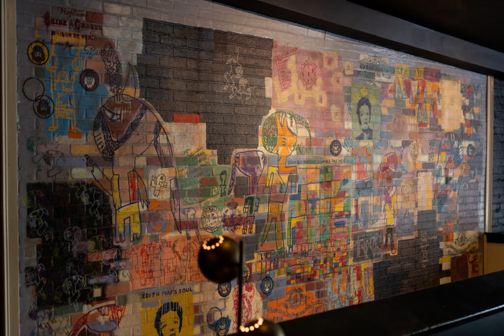 Colorful modern artwork at Caprice in Wilmington, NC