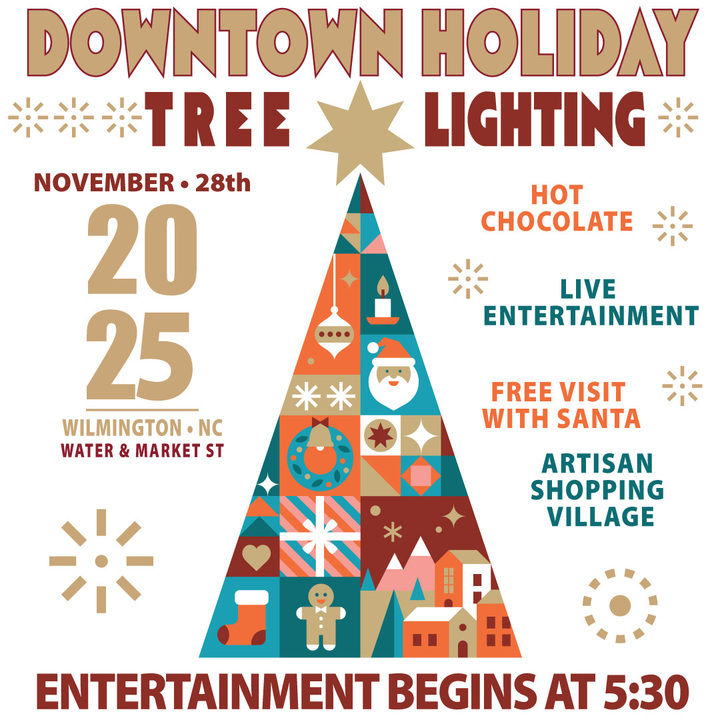 Graphic for the Holiday Tree Lighting in Downtown Wilmington 