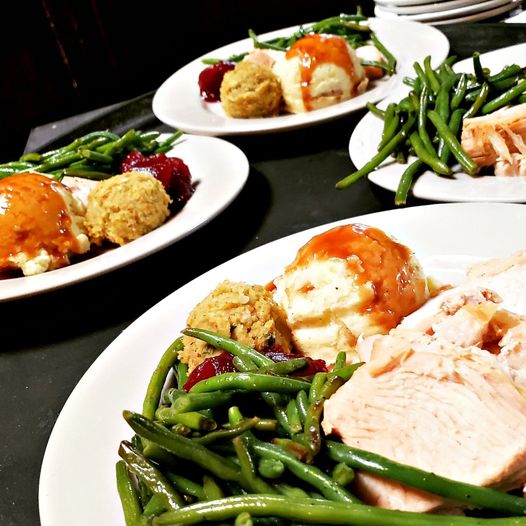 Turkey plates from Front Street Brewery in Wilmington, NC