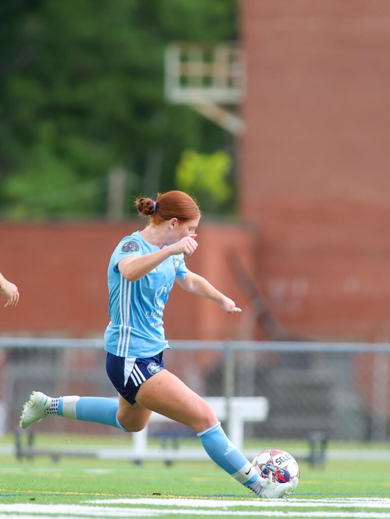 Female soccer athlete in Wilmington, NC